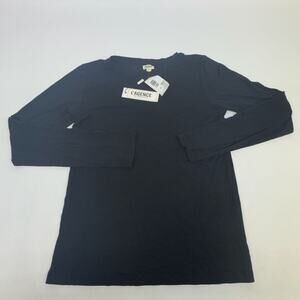 L'Agence Womens Black Long Sleeve Tee Size L New